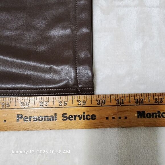 Abercrombie & Fitch Pants 90’s Straight Ultra High Rise Vegan Leather Women's 30 - Picture 10 of 10